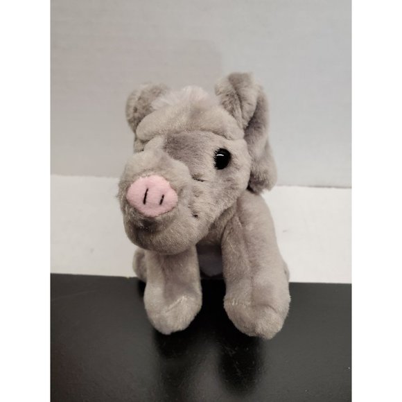 7 Inch Wild Republic Grey Elephant Plush - Picture 1 of 11